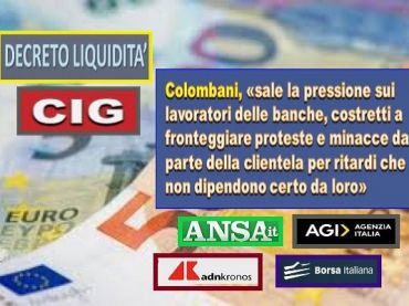 DL, cig e prestiti, Colombani, i ritardi non si scarichino sui dipendenti
