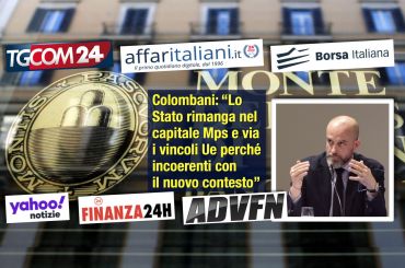 Colombani on line ribadisce, lo Stato rimanga nel capitale Mps senza vincoli Ue