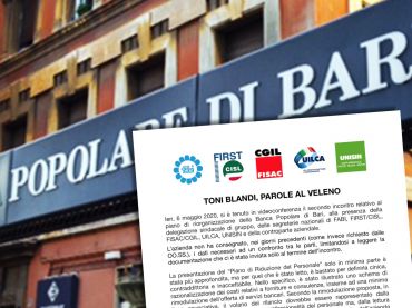 Popolare di Bari, toni blandi, parole al veleno