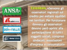 Considerazioni finali Visco, Colombani, necessari osservatori regionali sul credito