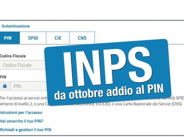 Servizi Inps, da ottobre addio al PIN