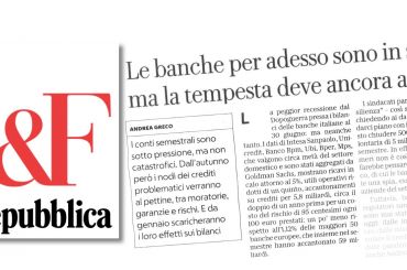 Covid, come stanno le banche italiane tra studio First Cisl e analisi di Repubblica