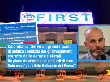 Colombani, senza politica del credito anticiclica il Paese non riparte
