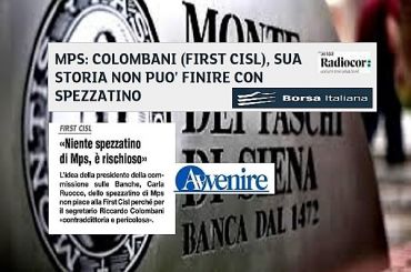 Mps, Colombani a Ruocco, un polo bancario pubblico non cancelli identità istituti