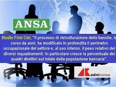 Effetto fusioni e aggregazioni banche, studio First Cisl su Ansa e AdnKronos