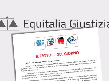 I sindacati a difesa della dignità dei lavoratori di Equitalia Giustizia