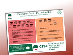 Coronavirus, il volantino della Cisl con le misure dal 24 dicembre al 6 gennaio