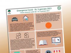 Coronavirus, il volantino della Cisl con le misure dal 7 al 15 gennaio