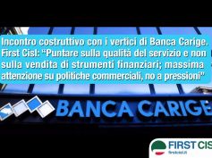 Carige, First Cisl, bene su credito, no ossessione commissioni