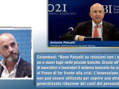 Colombani, bene Patuelli su relazioni con i sindacati, no a nuovi tagli nelle piccole banche