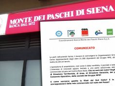 I sindacati, su Mps si confermino tutte le condizioni introdotte sino ad oggi per il Fondo esuberi