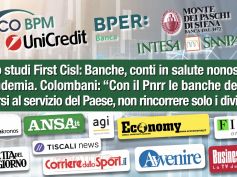 Report First Cisl su prime cinque banche italiane approda sulla stampa, conti ok malgrado la pandemia