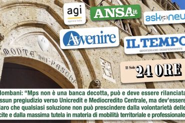 Stampa rilancia posizione First Cisl su Mps. Colombani, sacrifici dipendenti meritano chiarezza e certezze. Governo ci ascolti