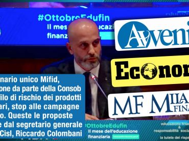 Tavola rotonda di Roma. Colombani, con il questionario unico Mifid si persegue il miglior interesse del cliente