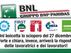 Bnl boicotta lo sciopero delle lavoratrici e dei lavoratori