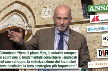 Colombani sulle agenzie di stampa. Autorità europee approvino il piano Mps, l’azienda coinvolga il sindacato