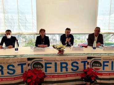 Antonio Alessandro è il segretario First Cisl AG CL EN con Grazia Linda Emma e Lillo Savitteri in segreteria