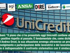 Colombani, da piano Unicredit alcune notizie positive ma va attivato con partecipazione lavoratrici e lavoratori