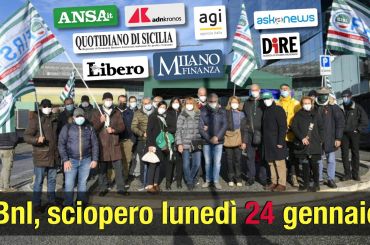 Stallo in Bnl sulla stampa. Sindacati tornano a scioperare il 24 gennaio, scelte azienda penalizzano dipendenti