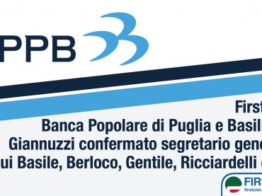 First Cisl Banca Popolare di Puglia e Basilicata, Michele Giannuzzi confermato segretario generale