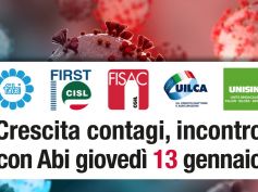 Crescita contagi, incontro con Abi giovedì 13 gennaio