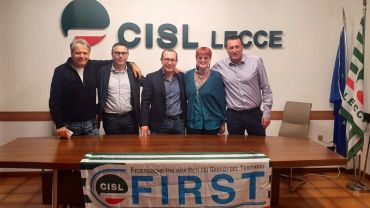 First Cisl Lecce, il nuovo coordinatore è Maurizio Armenise. Con lui Colella, Eletto, Mazzei e Mummolo