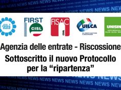 Sottoscritto il nuovo protocollo per la “ripartenza” in Agenzia delle entrate-Riscossione