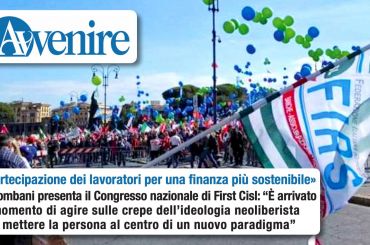 Colombani su Avvenire, la partecipazione dei lavoratori per una finanza più sostenibile
