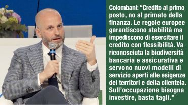 Colombani, credito al primo posto, no al primato della finanza