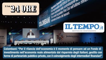 Il Sole 24 Ore e Il Tempo riprendono la proposta di Colombani su rilancio economia con il risparmio privato