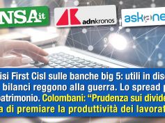 Studio First Cisl, banche italiane reggono urto guerra, incrementare i salari per riconoscere produttività dipendenti