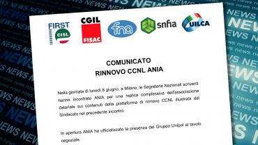 Assicurativi, secondo incontro di trattativa per il rinnovo del Ccnl Ania