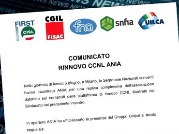 Assicurativi, secondo incontro di trattativa per il rinnovo del Ccnl Ania