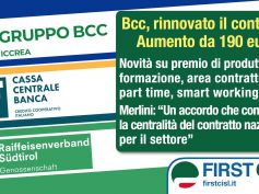 Bcc, rinnovato il contratto. Aumento da 190 euro