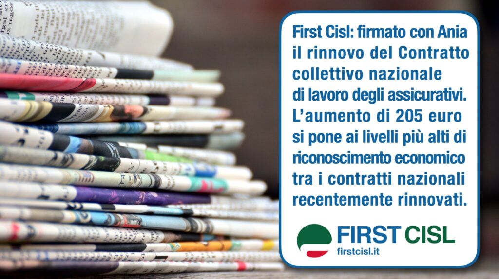 Rinnovo Contratto Assicurativi First Cisl Accordo Equilibrato 