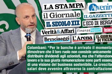 Report First Cisl, banche in salute. Colombani, business è sostenibile dando giusta remunerazione al lavoro