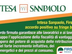 Intesa Sanpaolo, First Cisl: accordo positivo su fringe benefit