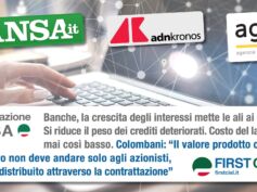 Report First Cisl, bene conti banche. Colombani: giusta remunerazione dipendenti sarà tema di contrattazione