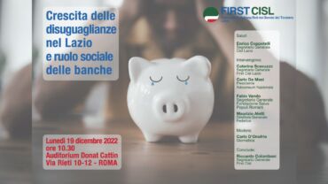 First Cisl Lazio, urgente creare un osservatorio regionale sul credito
