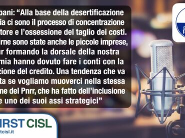 Colombani a Giornale Radio: la desertificazione bancaria va contro l’inclusione sociale