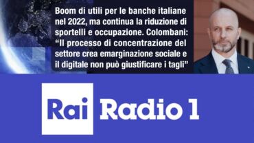 Desertificazione bancaria, Colombani a Radio Rai: rischio emarginazione sociale