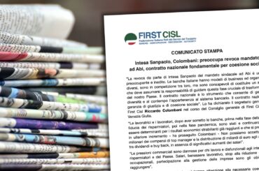 Intesa Sanpaolo, Colombani alla stampa: preoccupa revoca mandato ad Abi, contratto nazionale fondamentale per coesione sociale