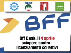 Pff Bank, sciopero il 4 aprile contro i licenziamenti collettivi