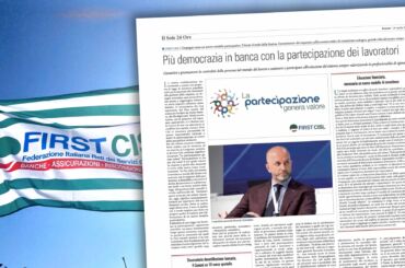 First Cisl sul Sole 24 Ore: più democrazia in banca con la partecipazione dei lavoratori