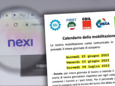 Gruppo Nexi, mobilitazione e sciopero a giugno e luglio