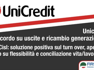 Unicredit, accordo su uscite e ricambio generazionale