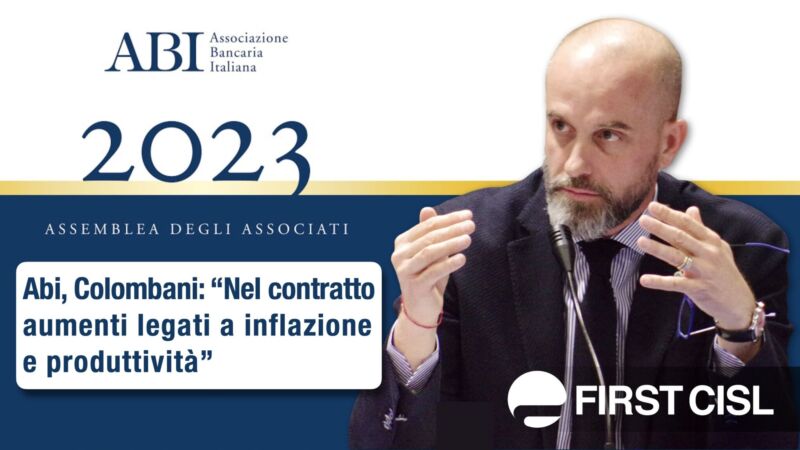 Riccardo Colombani First Cisl Nazionale Segretario Generale Abi 2023