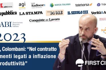 Colombani alla stampa su assemblea Abi, legare gli aumenti del nuovo contratto dei bancari a inflazione e produttività