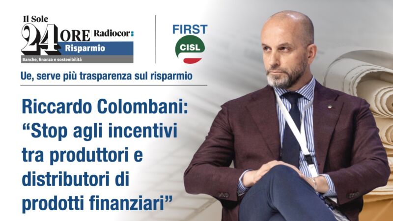 First Cisl Nazionale Riccardo Colombani Segretario Nazionale Generale Newsletter IlSole24Ore