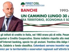 Banche, un percorso lungo 30 anni: ora sono meno della metà. È fuga dai territori, ma la digitalizzazione non decolla. Lo studio First Cisl